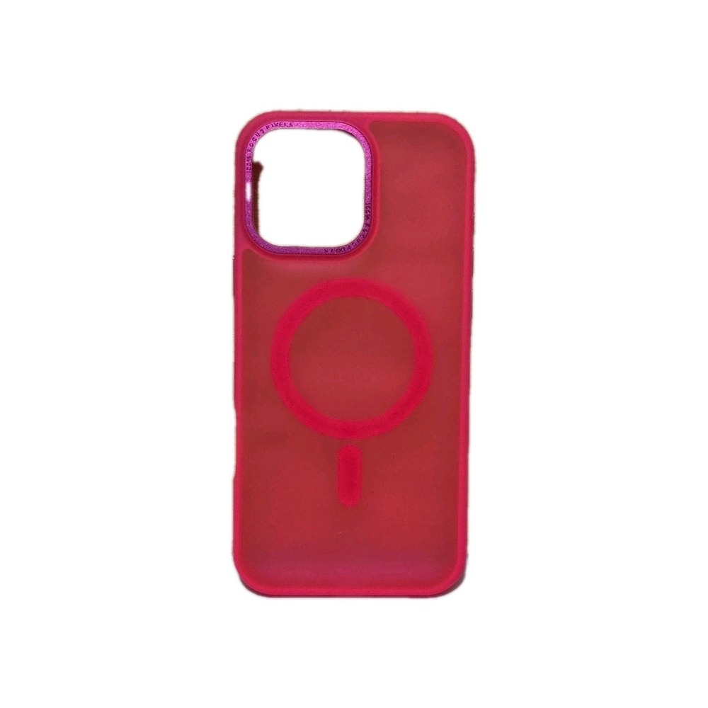 New Premium Matte Phone Case For iPhone 15 Pro, Magnetic, Hot Pink